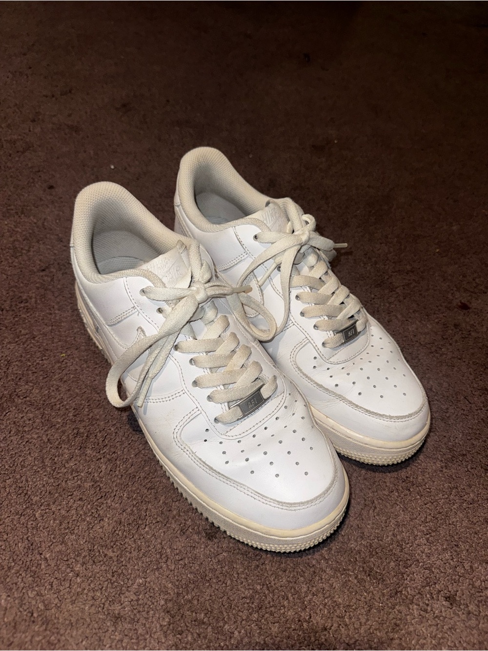 Men's White Low-Top Leather Sneakers - Everyday Casual